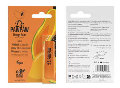 Dr. Pawpaw Lip Balm - Hydrating Lip Balm Moisturizer With Aloe Vera For Deep Nourishment - Castor Oil Enriched - Watermelon - 0.13 Oz