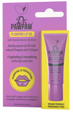 Dr. Pawpaw Multipurpose Plumping Lip Oil Set - Intensely Nourishing Hydrating - Lip Balm For Women With Aloe Vera, Olive And Castor Oil - 2 Pc