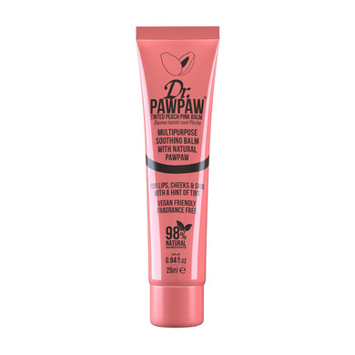 Dr. Pawpaw Multipurpose Soothing Tinted Balm - Lip Balm For Lips, Cheeks, Eyes  Tinted Lip Balm - Lip Moisturizer With Pawpaw - Peach Pink - 0.84 Oz