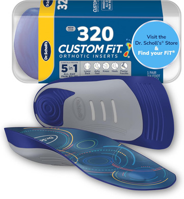 Dr. SchollS Custom Fit Orthotics 3/4 Length Arch Support Shoe Inserts - Plantar Fasciitis Relief Insoles For Men And Women, Immediate All-Day Total Lower Body Pain Relief, Fsa Hsa Eligible, Cf320