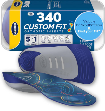 Dr. SchollS Custom Fit Orthotics 3/4 Length Arch Support Shoe Inserts - Plantar Fasciitis Relief Insoles For Men And Women, Immediate All-Day Total Lower Body Pain Relief, Fsa Hsa Eligible, Cf340