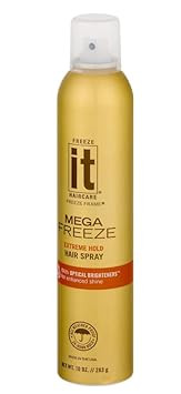 Freeze It Haircare Freeze Frame Hair Spray Mega Freeze Extreme Hold, 10.0 Oz