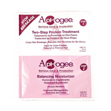 Aphogee Two-Step Protein Treatment & Balancing Moisturizer  Repairs Damaged Hair, Strengthens & Restores Moisture  1 Ea