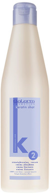 Salerm Keratin Shot 2 Smoothing Semi-Permanent Straightening Cream, 17.3 Ounce