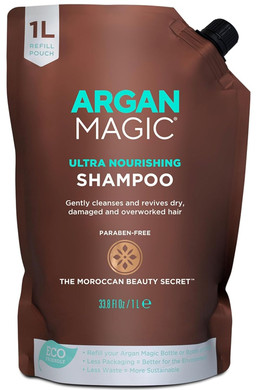 Argan Magic Ultra Nourishing Shampoo - Argan Oil And Antioxidants To Nourish And Restore Damaged And Over-Processed Hair Types | Made In Usa, Paraben Free, Cruelty Free (1 Liter)