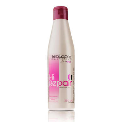 Salerm - Repair Shampoo - Hi Repair Shampoo - 250 Ml - Deep Hydration For Damaged Hair - Repairs And Rejuvenates - Shinier And Softer Hair - Immediate Effect