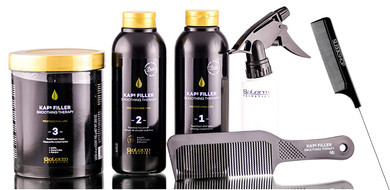 Salerm Cosmetics Kaps Filler Smoothing Therapy 6-Piece Professional Kit (W/Sleek Comb) Kap + Ceramides + Keratin (Pro Kit)
