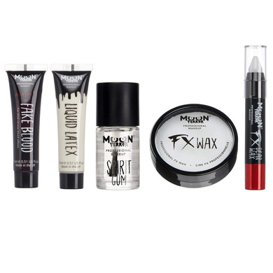 Pro Fx Halloween Special Effects Make Up Kit 1 - Fake Blood, Liquid Latex, Modelling Wax, Spirit Gum, Sfx Make Up