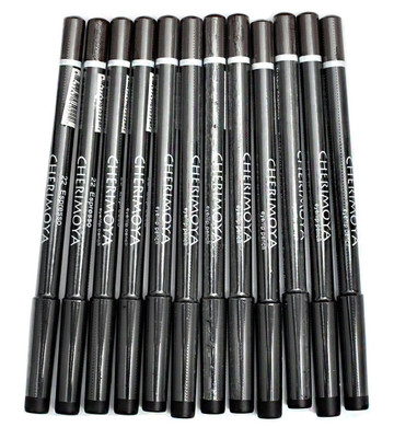 Cherimoya Makeup Eye & Lip Liner Pencil Espresso 12 Pieces
