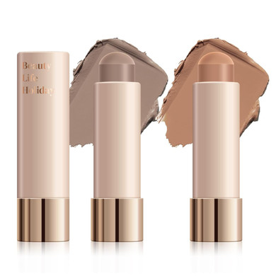 Kyda Contour Stick, Natural Matte Cream Contour, Lightweight Non-Clumping Face Shaping Makeup For Warm Tone, Blendable Smooth Matte Bronzer Stick, Buildable Coverage, Portable Travel Size, 02 Neutral