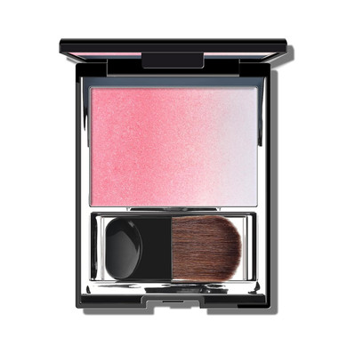 Kyda Pink Shimmer Blush, Gradient Cherry Blossom Pink Color, Micro-Fine Pearl Powder Blush, Soft Buildable Cheek Color, Lightweight Smooth, Multiuse Blusher Makeup Compact