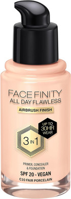 Max Factor Facefinity All Day Flawless 3 In 1 Foundation Spf 20, No. 100 Sun Tan