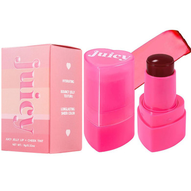 Cooling Water Jelly Tint Blush, Multi-Use Juicy Lip + Cheek Tint, Hydrating & Bouncy Jelly Texture, Long-Lasting Sheer Color, 0.32 Oz (# 09, 0.32 Oz)
