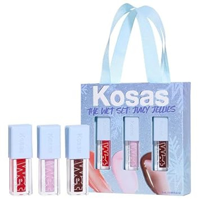 Kosas The Wet Set: Juicy Jellies Sheer Lip Oils & Complimentary Pomegranate Sheet Masque