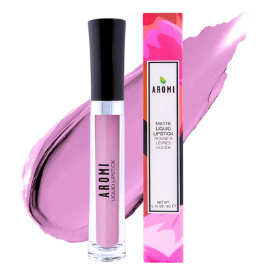 Aromi Bright Pink Matte Liquid Lipstick For Women | Long-Lasting, Magenta Lip Color, Vegan, Blue Undertones, Fuchsia (Pink Peonies)