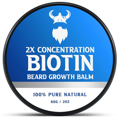 5% Concentration Biotin Beard Balm For Men & Conditioning Beard Wax - Made With Castor Oil Natural And Organic Ingredients - Hydrates & Thickens Facial Hair Growth- 2 Ounce Tin (Mystic Hour)