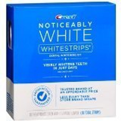 Crest 3D Whitestrips Noticeably White At-Home Teeth Whitening Kit, 10 Treatments, Visibly Whitens Teeth In Just Days