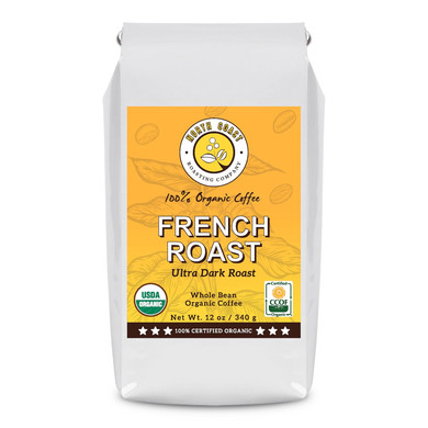 North Coast Roasting Company, Dark Roast, Low Acid, Organic Coffee, Whole Bean - French Roast, Usda Certified, Organic Coffee Beans, 12 Ounce Bag