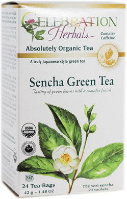 Celebration Herbals Green Tea Sencha Organic 24 Bag, 0.02 Pound