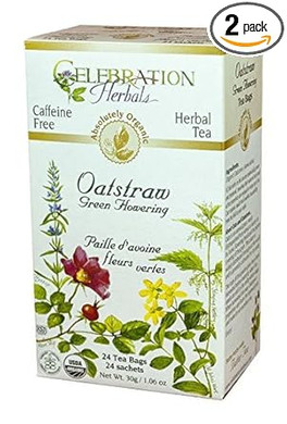 Celebration Herbals Oatstraw Green Flowering Herbal Tea - 2 Pack (48 Teabags In Total)