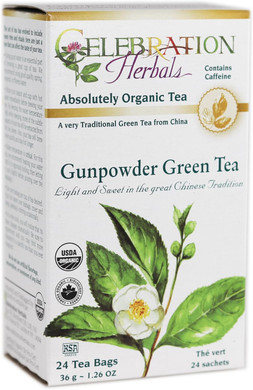 Celebration Herbals Organic Herbal Gunpowder Green Tea - 24 Herbal Tea Bags
