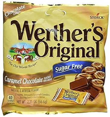 Werther`S Original Sugar Free Caramel Chocolate Flavor (1-2.35 Oz Bag)