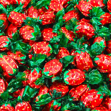 Strawberry Filled Bon Bons | 1 Pound Bag - Approx. 85 Count | Hard Candy | Individually Wrapped