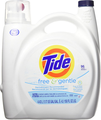 Tide Free & Gentle Laundry Detergent Liquid Soap, 80 Loads, 115 Fl Oz