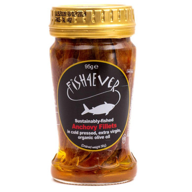 Fish 4 Ever Anchovies In Organic Olive Oil (95G)