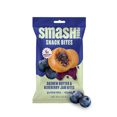 Smash Foods Peanut Butter & Concord Grape Jam Superfood Bites, 1.8 Oz