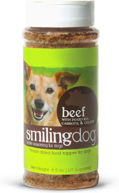 Herbsmith Smiling Dog Kibble Seasoning  Freeze Dried Cheese Food Topper - Premium White Cheddar  All Natural, Human-Grade Topper For Dogs 6.2 Oz