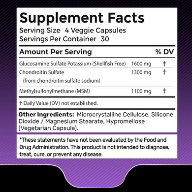Glucosamine Chondroitin Msm - 4000Mg - Glucosamine Chondroitin Capsules - 120 Count