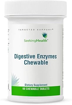 Seeking Health Digestive Enzymes Chewable, Vegan And Vegetarian Enzymatic Supplement To Support Healthy Digestion And Digestive Comfort With Amylase, Protease, And Lipase (60 Tablets)