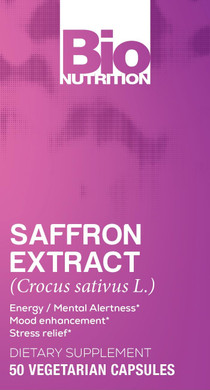 Bio Nutrition Standardized Saffron Vegi-Caps, 50 Count