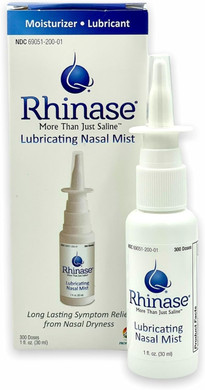 Rhinase Allergy Relief Saline Nasal Spray  Steroid Free, Dual Wetting Agent & Salt Formulation, 300 Sprays For Dry Nose, Allergy, Nosebleeds From Nasal Dryness