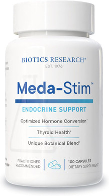 Biotics Research Meda Stim Support Endocrine Function, Nutritional Support For The Thyroid Gland, Healthy T3, T4, Thyroxine Levels, Metabolic Health, Contains Iodine, Selenium, Magnesium, 100 Capsules