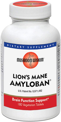 Mushroom Wisdom, Lion'S Mane Amyloban, 180 Tablets