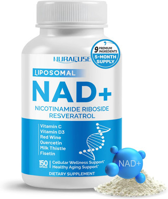 Liposomal Nad+ Trans-Resveratrol With Red Wine Milk Thistle Quercetin Fisetin - Healthy Aging Support - Made And Tested In The Usa