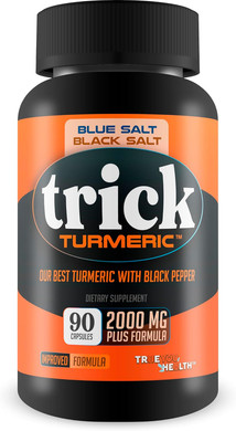 Turmeric Trick Blue Salt For Men Black Salt Trick - Our Best Turmeric For Men - High Absorption With Black Pepper - Ginger Curcumin Ginseng Mens Supplement