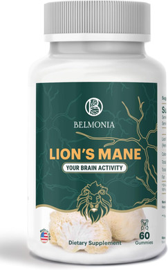 Lion'S Mane Mushroom Gummies, 5400Mg Per Serving*, Brain Health Supplements For Adults, Cognitive Focus Memory Supplement, 60 Count, Superfood Organic Gummies