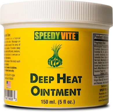 Deep Heat Ointment Speedyvite® 5Oz Cayenne Arnica Menthol Ginger Root St Johns Wort