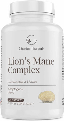 Lions Mane Complex - Concentrated 4:1 Extract For Brain Health, Cognitive And Memory Support - 60 Capsules