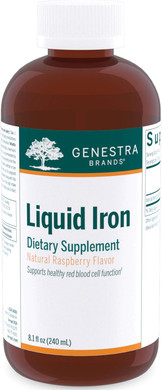 Genestra Brands Liquid Iron | Colloidal Mineral Supplement | Natural Raspberry Flavor | 16.2 Fl. Oz