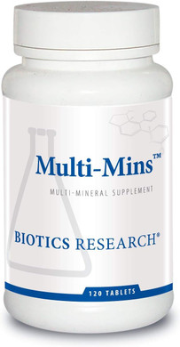 Biotics Research Multi-Mins - Bioavailable & Potent Multi Mineral Supplement, Balanced Mineral Chelates & Whole Food Trace Minerals With Magnesium, Chromium, Iodine - Easily Absorbed - 360 Tablets