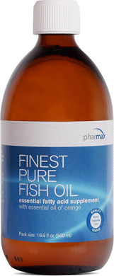 Pharmax Finest Pure Fish Oil With Essential Oil Of Orange | Supports Bone, Brain, And Cardiovascular Health | 16.9 Fl. Oz