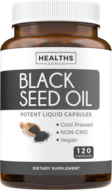 Cold-Pressed Black Seed Oil Capsules - Vegan Non-Gmo Nigella Sativa Black Seed Oil Supplement With Ginger Extract For Wellness & Digestive Health Support - Gingerol & Thymoquinone-Rich (1 Month)