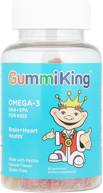 Dha Omega-3 Supplement, Lemon/Orange/Strawberry, 60 Count