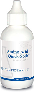 Biotics Research Amino Acid Quick Sorb Liquid Formula, Highly Absorbed, Glycine, L Alanine, L Arginine Hcl, L Lysine Hcl, L Proline, L Histidine Hcl, L Serine, L Threonine, L Valine, 2 Fluid Ounces