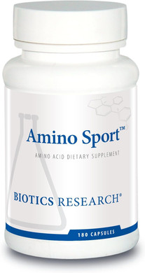 Biotics Research Amino Sport Broad Spectrum Amino Acids, Essential Amino Acids, Bcaas, Sports Recovery, Support Lean Muscle Mass 180 Capsules