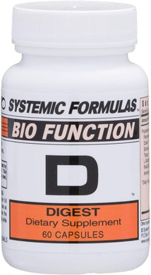 Systemic Formulas Bio Function #17 D Digest 60 Capsules. Helps Digestion Of Heavy Meals And Absorption Of Nutrients